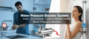 Paqos Water Pressure Booster System India for modern homes, ensuring strong and consistent water flow from taps, showers, and appliances.