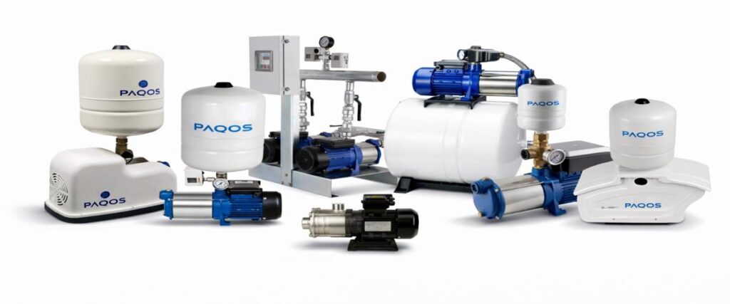 Pressure booster pump for borewell India installed in home Borewell water pressure booster pump for strong water flow High pressure pump for borewell water in multi storey building Automatic booster pump for home water supply system Borewell pump with pressure controller for consistent pressure